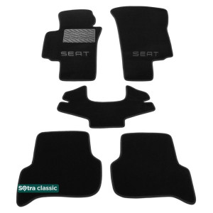 Двухслойные коврики Seat Toledo / Leon 2004-2009 - Classic 7mm Black Sotra