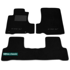 Двошарові килимки Honda CR-V (mkIII) 2007-2011 - Classic 7mm Black Sotra