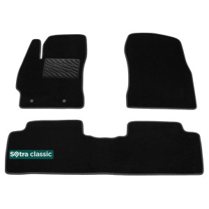 Двошарові килимки для Тойота Corolla (E140) 2007-2013 - Classic 7mm Black Sotra