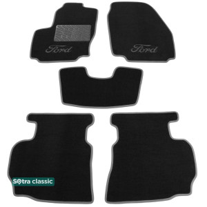 Двошарові килимки Ford Mondeo (mkIII) 2007-2011 - Classic 7mm Black Sotra