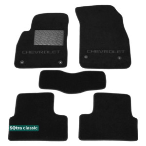 Двухслойные коврики Chevrolet Cruze (mkI) 2008-2015 - Classic 7mm Black Sotra