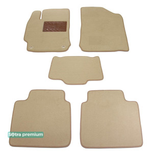Двошарові килимки для Тойота Camry (XV50) (mkVII) 2011-2014 - Premium 10mm Beige Sotra