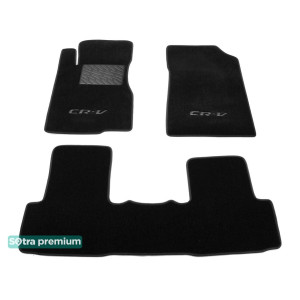 Двухслойные коврики Honda CR-V (mkIV) 2012-2014 - Premium 10mm Black Sotra