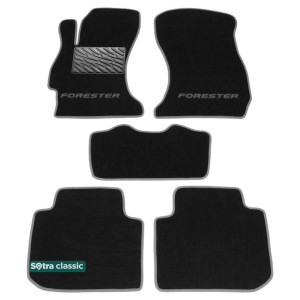 Двошарові килимки Subaru Forester (SJ)(mkIV) 2013-2018 Classic 7mm Black Sotra