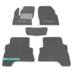 Двошарові килимки Ford Kuga (mkII) 2013-2016 - Premium 10mm Grey Sotra