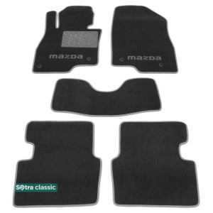 Двошарові килимки Mazda 3 (BM) (mkIII) 2014> - Classic 7mm Grey Sotra