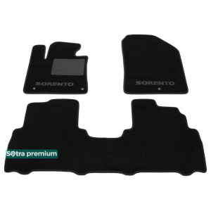 Двухслойные коврики Kia Sorento (UM)(mkIII) 2015-2020 Premium 10mm Black Sotra
