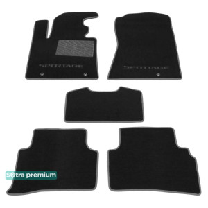 Двухслойные коврики Kia Sportage (QL)(mkIV) 2016-2021 - Premium 10mm Black Sotra