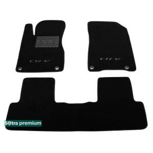 Двухслойные коврики Honda CR-V (mkIV) 2014-2016 - Premium 10mm Black Sotra