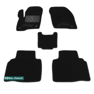 Двошарові килимки Ford Edge (mkII) 2015> - Classic 7mm Black Sotra