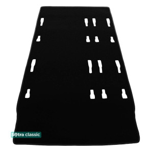 Двошарові килимки Citroen SpaceTourer / Peugeot Traveller (2-3 ряд + багажник) 2017> - Classic 7mm Black Sotra