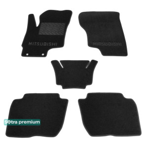Двошарові килимки Mitsubishi Outlander PHEV 2015-2021 - Premium 10mm Black Sotra