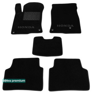 Коврики Honda Civic (mkX) 2016-> текстильные Premium - Черные