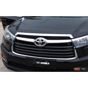 Toyota Highlander XU50 2014 накладка хром на капот длинная - 2014