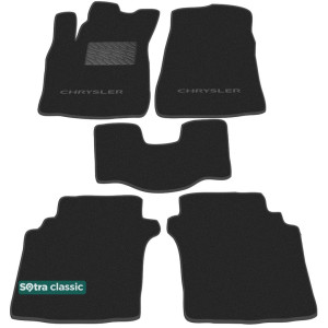 Двошарові килимки Chrysler Stratus (mkI) 1996-2000 - Classic 7mm Black Sotra