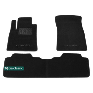 Двошарові килимки Citroen C5 (mkI) 2001-2007 - Classic 7mm Black Sotra