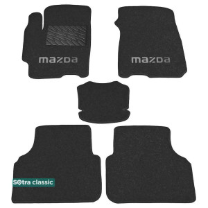 Двошарові килимки Mazda 5 / Premacy (mkI) 1999-2004 - Classic 7mm Black Sotra