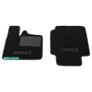 Двухслойные коврики Smart ForTwo (A450-W450) 1998-2006 - Classic 7mm Black Sotra