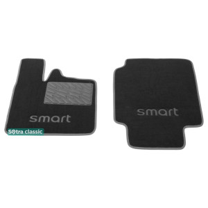 Двухслойные коврики Smart ForTwo (A450-W450) 1998-2006 - Classic 7mm Grey Sotra