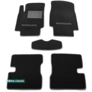 Двошарові килимки Nissan Micra (3-дв.) (K12) (mkIII) 2002-2010 - Classic 7mm Grey Sotra