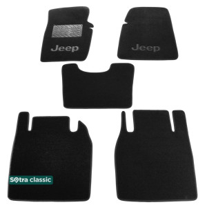 Двошарові килимки Jeep Cherokee (XJ) (mkII) 1998-2001 - Classic 7mm Black Sotra