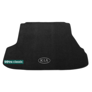 Килимок в багажник Kia Cerato (седан) (LD) (mkI) 2004-2009 - текстиль Classic 7mm Black Sotra