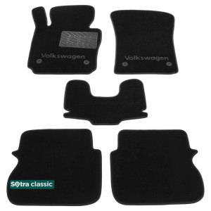 Двошарові килимки Volkswagen Caddy (Life / Maxi Life) (mkIII) (1-2 ряд) 2004-2015 - Classic 7mm Black Sotra