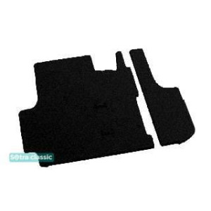 Килимок в багажник для Тойота HiAce (12 seats) (H200) (mkV) 2006 → - текстиль Classic 7mm Black Sotra