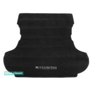 Килимок в багажник Mitsubishi Outlander (mkII) 2007-2012 - текстиль Classic 7mm Black Sotra