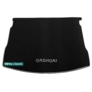 Килимок в багажник Nissan Qashqai (mkI) 2007-2013 - текстиль Classic 7mm Black Sotra