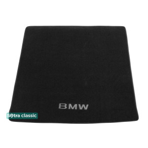Килимок в багажник BMW 5-series (універсал) (E39) 1996-2003 - текстиль Classic 7mm Black Sotra