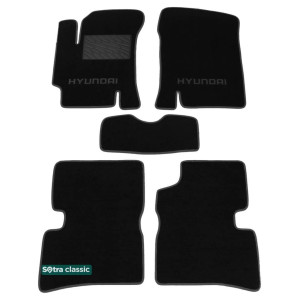 Двошарові килимки Hyundai Accent (MC) (mkII) 2006-2010 - Classic 7mm Black Sotra