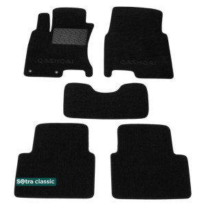 Двошарові килимки Nissan Qashqai (mkI) 2007-2013 - Classic 7mm Black Sotra