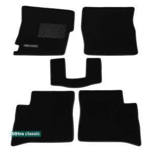 Двухслойные коврики Chery Jaggi / QQ6 2006-2013 - Classic 7mm Black Sotra
