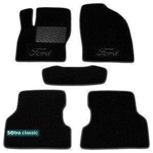 Двошарові килимки Ford Focus (mkII) 2008-2011 - Classic 7mm Black Sotra