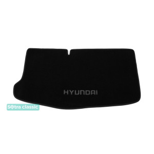 Килимок в багажник Hyundai i10 (PA) (mkI) 2008-2014 - текстиль Classic 7mm Black Sotra