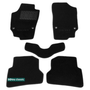 Двошарові килимки Seat Ibiza (mkIV) 2008-2016 - Classic 7mm Black Sotra
