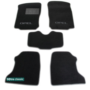 Двухслойные коврики Opel Combo C (1-2 ряд) 2001-2011 - Classic 7mm Black Sotra
