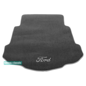 Килимок в багажник Ford Mondeo (седан) (mkIII) 2012-2014 - текстиль Classic 7mm Grey Sotra