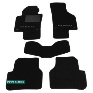 Двошарові килимки Volkswagen Passat (B7) 2010-2014 / CC (A6-A7) 2008-2017 - Classic 7mm Black Sotra