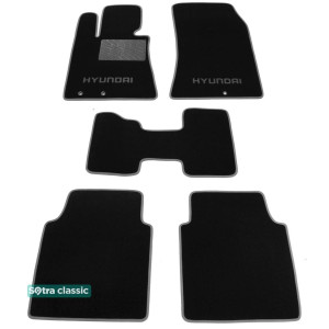 Двошарові килимки Hyundai Equus (mkII) 2009-2012 - Classic 7mm Black Sotra