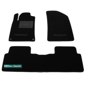 Двошарові килимки Peugeot 508 (mkI) 2011 → - Classic 7mm Black Sotra