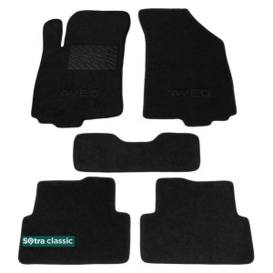 Двошарові килимки Chevrolet Aveo (T300) 2011 → - Classic 7mm Black Sotra