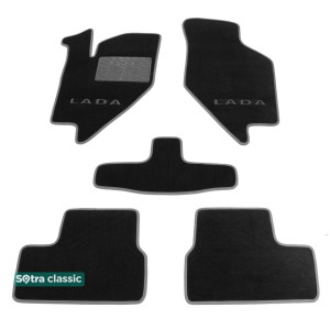 Двошарові килимки VAZ Granta (седан) 2011 → - Classic 7mm Black Sotra