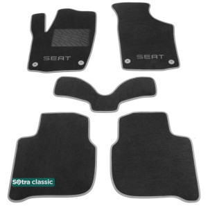 Двошарові килимки Seat Toledo (mkIV) 2012-2018 - Classic 7mm Grey Sotra