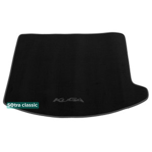 Коврик в багажник Ford Kuga (mkII) 2013→ - текстиль Classic 7mm Black Sotra