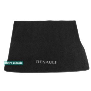 Коврик в багажник Renault Scenic (mkIII) 2009-2016 - текстиль Classic 7mm Black Sotra
