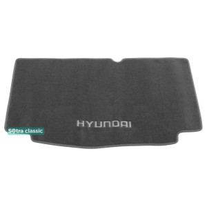 Коврик в багажник Hyundai i10 (IA/BA)(mkII) 2013→ - текстиль Classic 7mm Grey Sotra