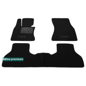 Двошарові килимки BMW X5 (F15) 2014 → - Premium 10mm Black Sotra
