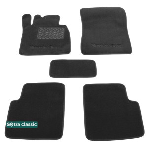 Двошарові килимки Mercedes-Benz G-Class (W463) (з підстаканниками на підлозі) 2010 → - Classic 7mm Black Sotra